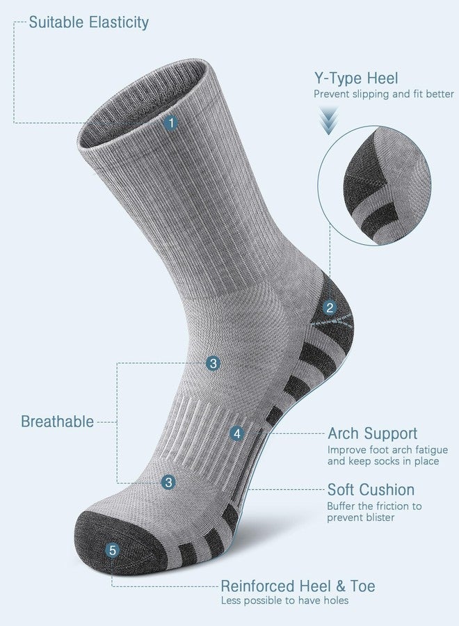 Airacker Athletic Socks Sport Running Calf Socks Performance Cushioned Breathable Crew Socks for Men Women(6 Pairs) - Image 3